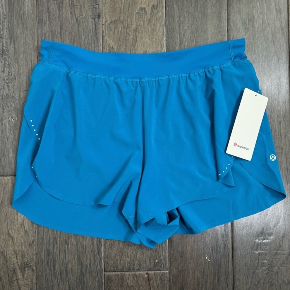 Lululemon NWT Fast and Free High-Rise Classic-Fit Split Short 3" Hawaiian Blue